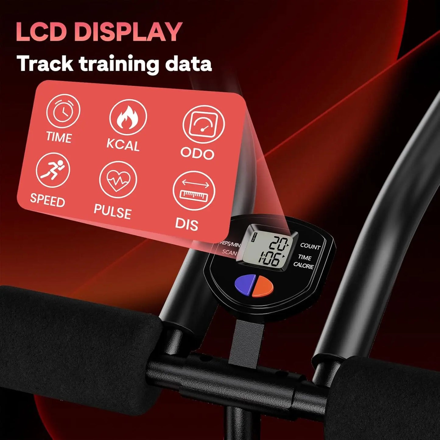 Adjustable Weight Bench Heavy-Duty Foldable Gym Bench with 800LBS/400kg Capacity 8-Level Backrest LCD Monitor Resistance Bands