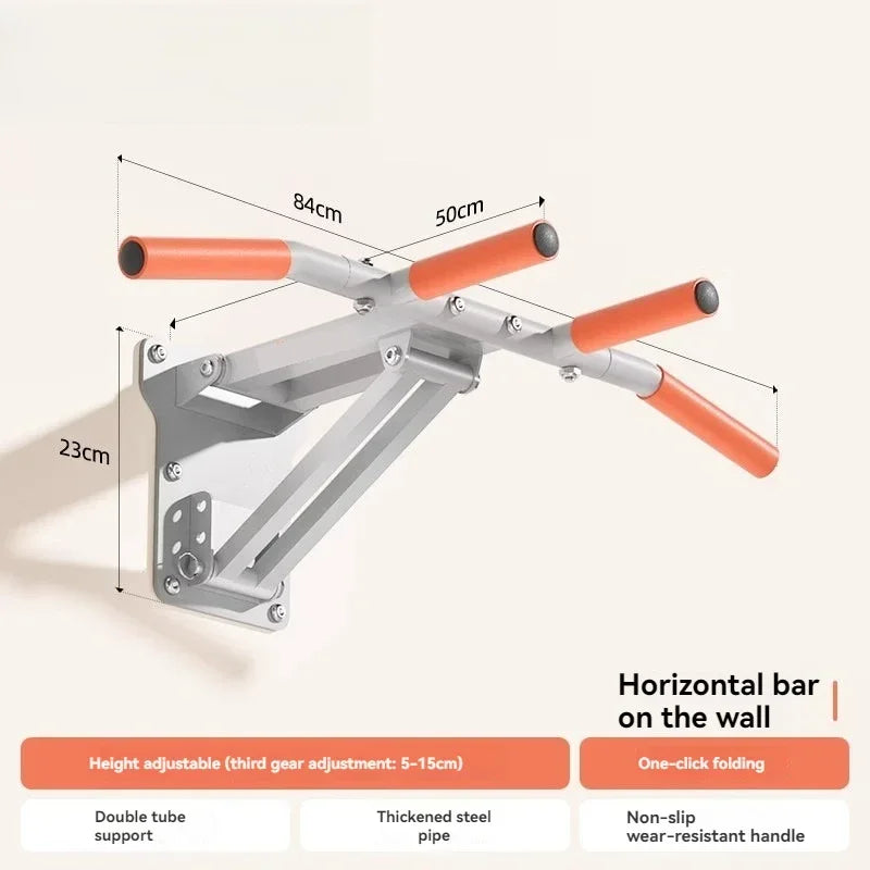 1PC Pull-up Device Home Indoor Horizontal Bar Punching Wall Fixed Wall Single Parallel Bar Sandbag Rack Fitness Equipment