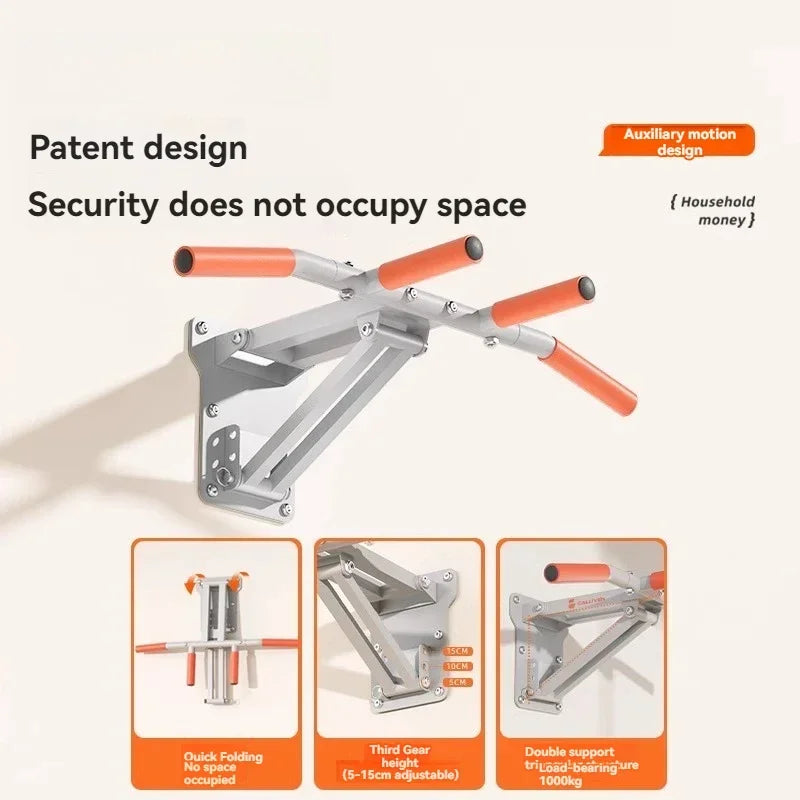 1PC Pull-up Device Home Indoor Horizontal Bar Punching Wall Fixed Wall Single Parallel Bar Sandbag Rack Fitness Equipment